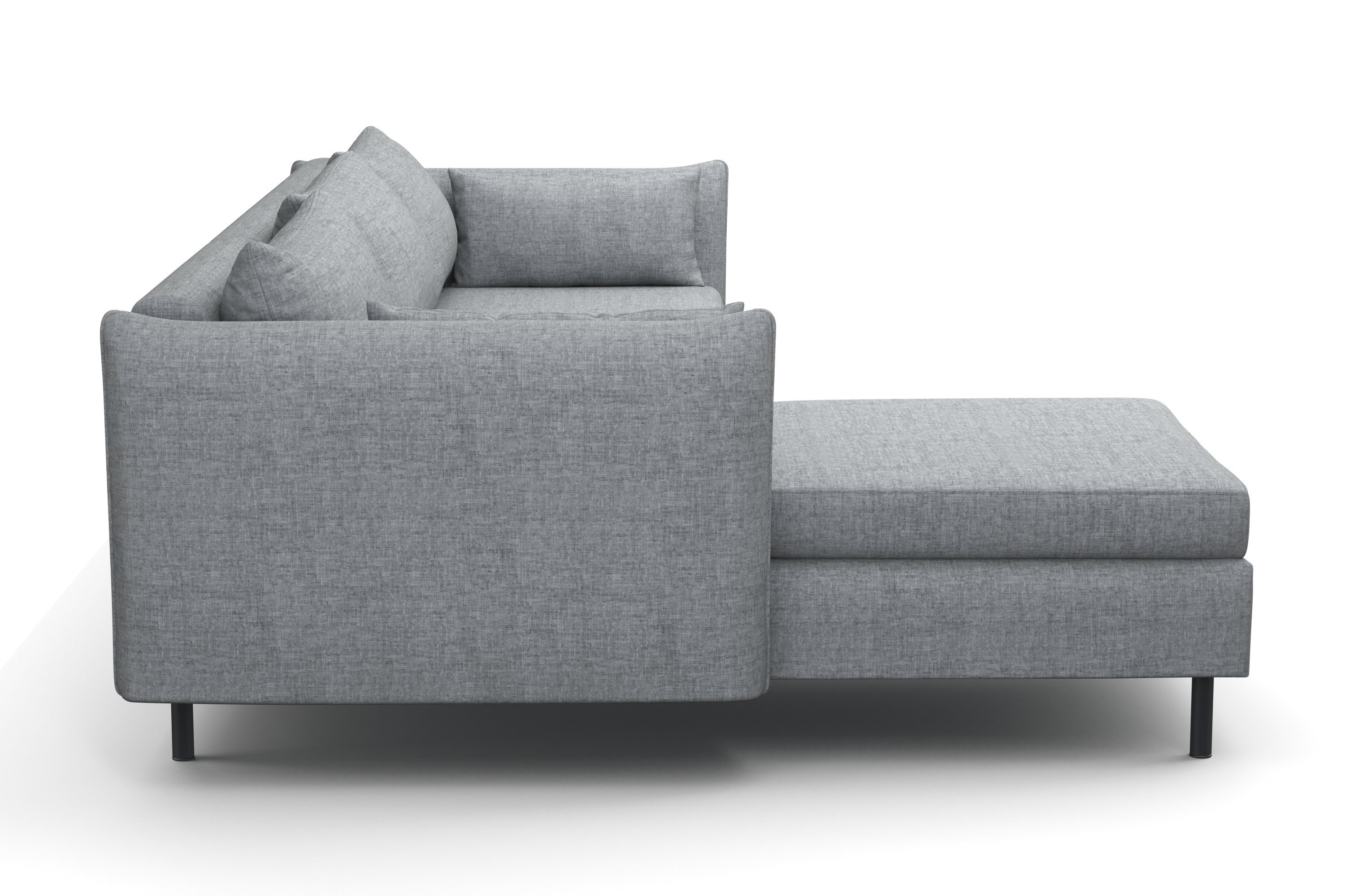 Ecksofa AIDEN links grau