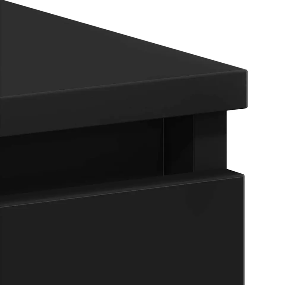 vidaXL - Bureau - Zwart - Bewerkt hout