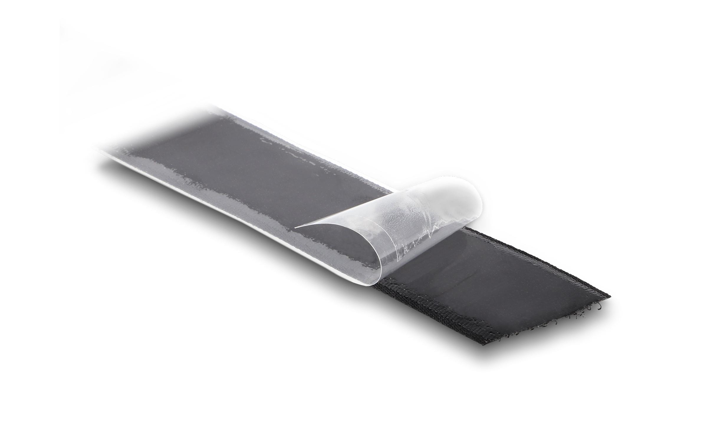 Klettband 15m x 25mm Strapazierfähig SchwarzDelock Strapazierfähiges Klettband selbstklebend mit Haft- und Flauschband L 15 m x B 25 mm schwarz