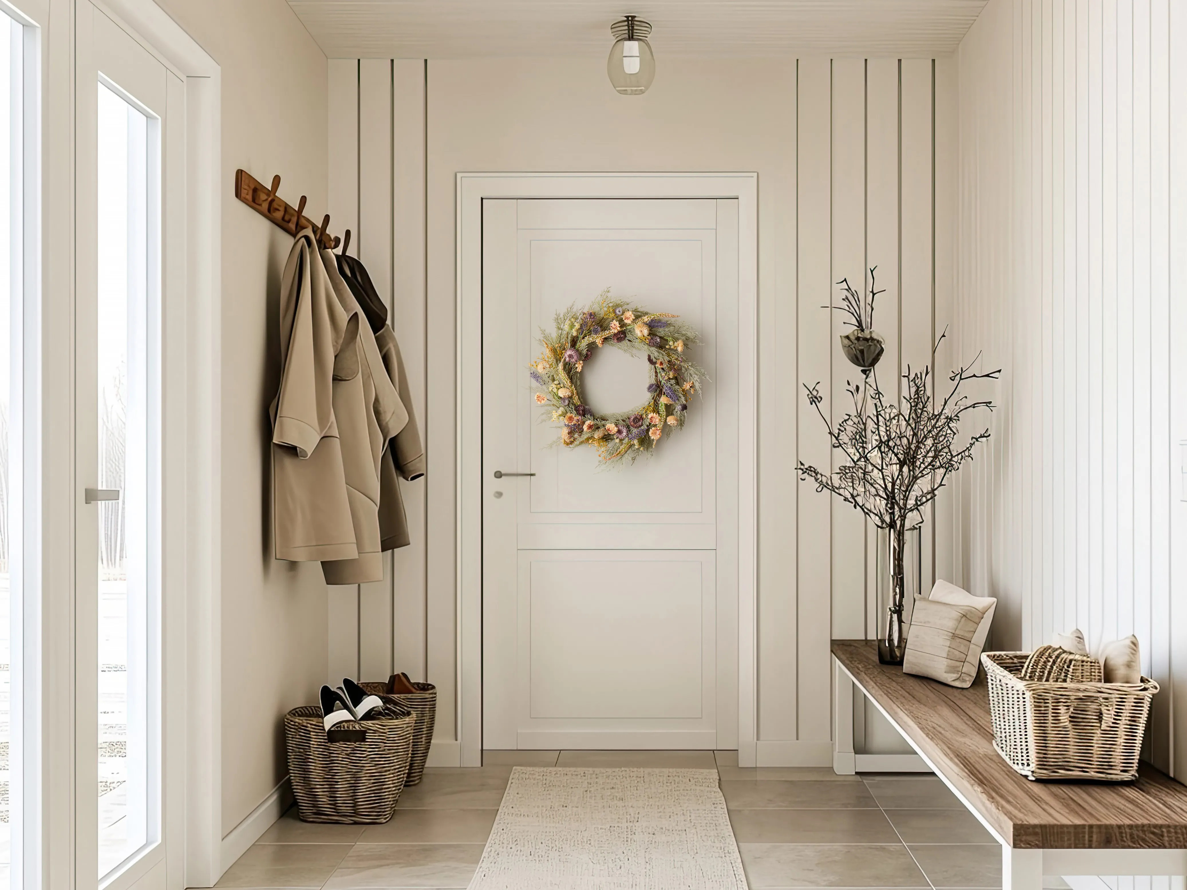 Decoratieve krans CAMRUN 45 cm Groen