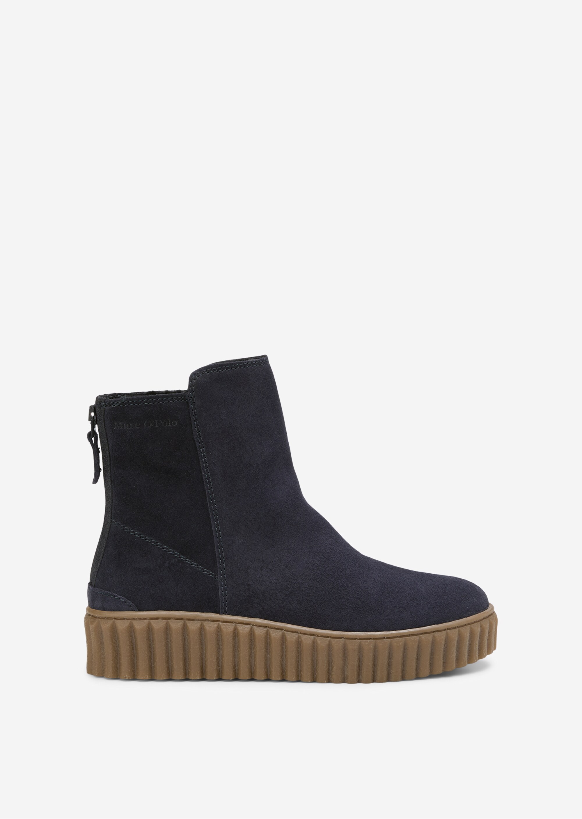 Zipper-Stiefel mit flauschigem Warmfutter