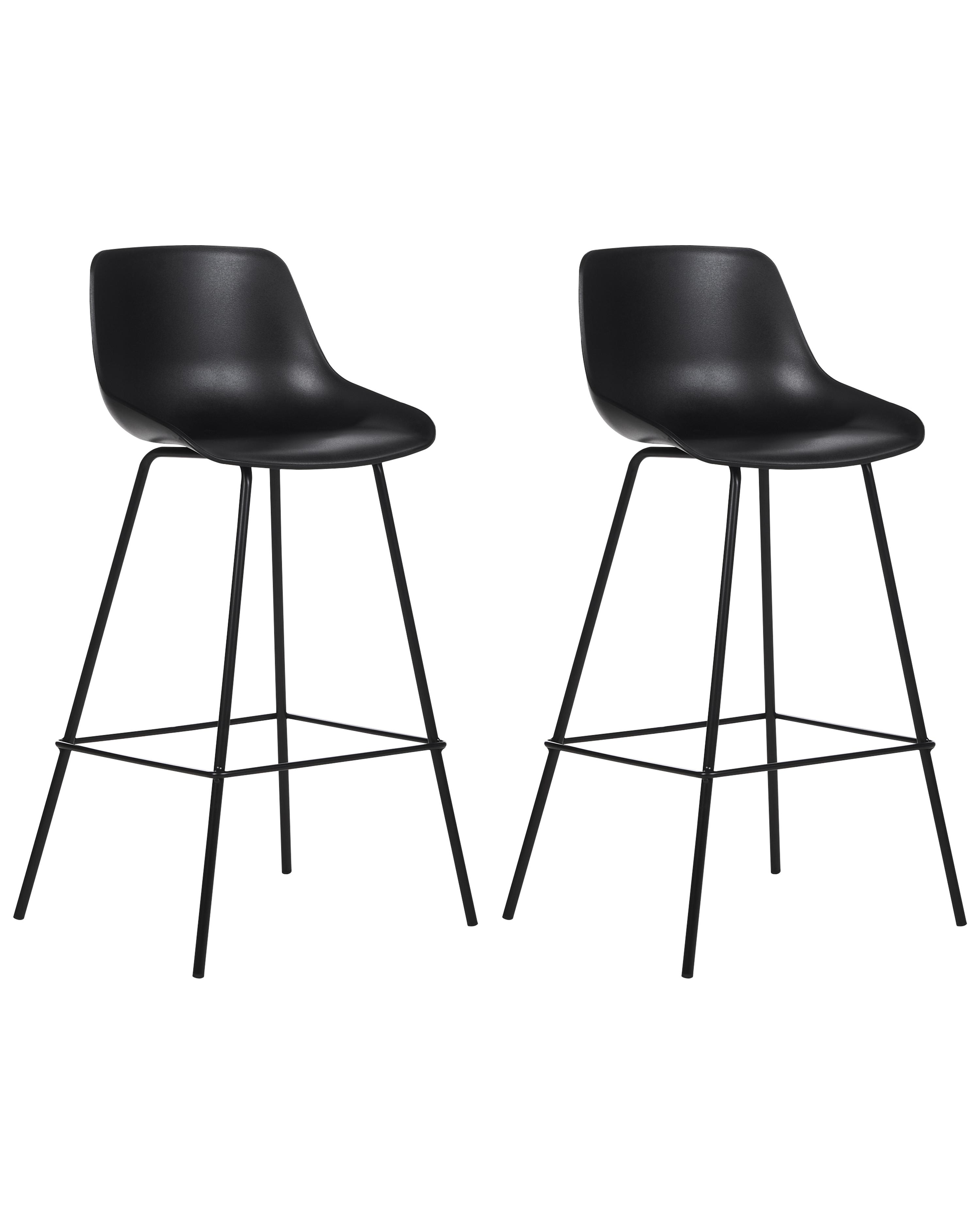 Set van 2 barstoelen EMMET Zwart