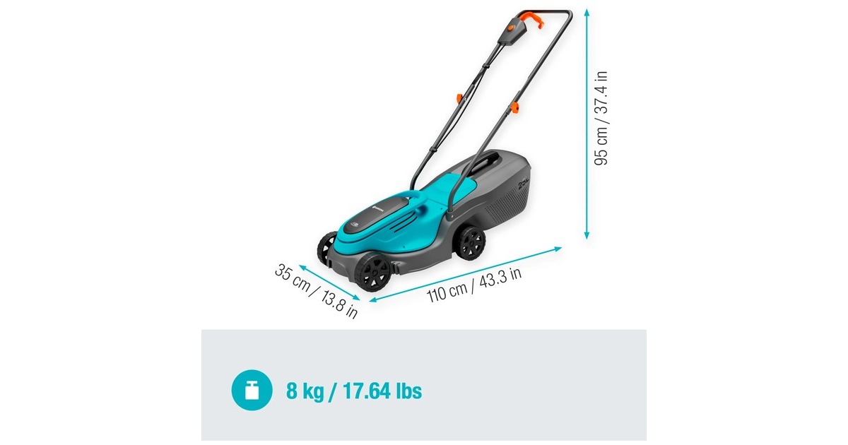 GARDENAAccugrasmaaier PowerMax 30/18V P4A solo  (Zwart/turquoise, Accu en oplader niet inbegrepen, POWER FOR ALL ALLIANCE)