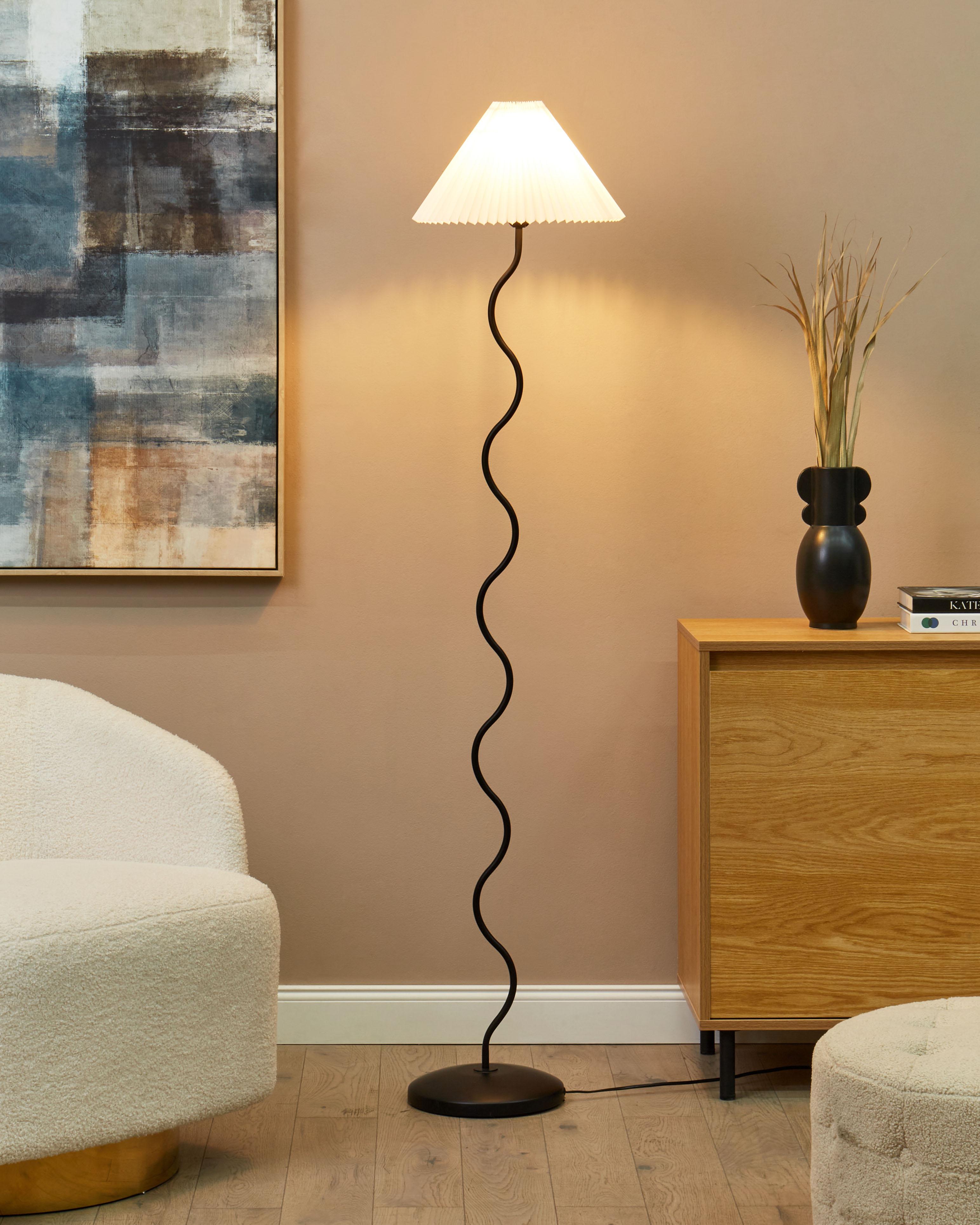 Staande lamp JIKAWO Metaal Zwart