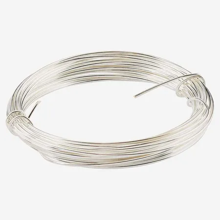 Glorex Silberdraht mit Kupferkern versilbert, 0,4 mm, 20 m