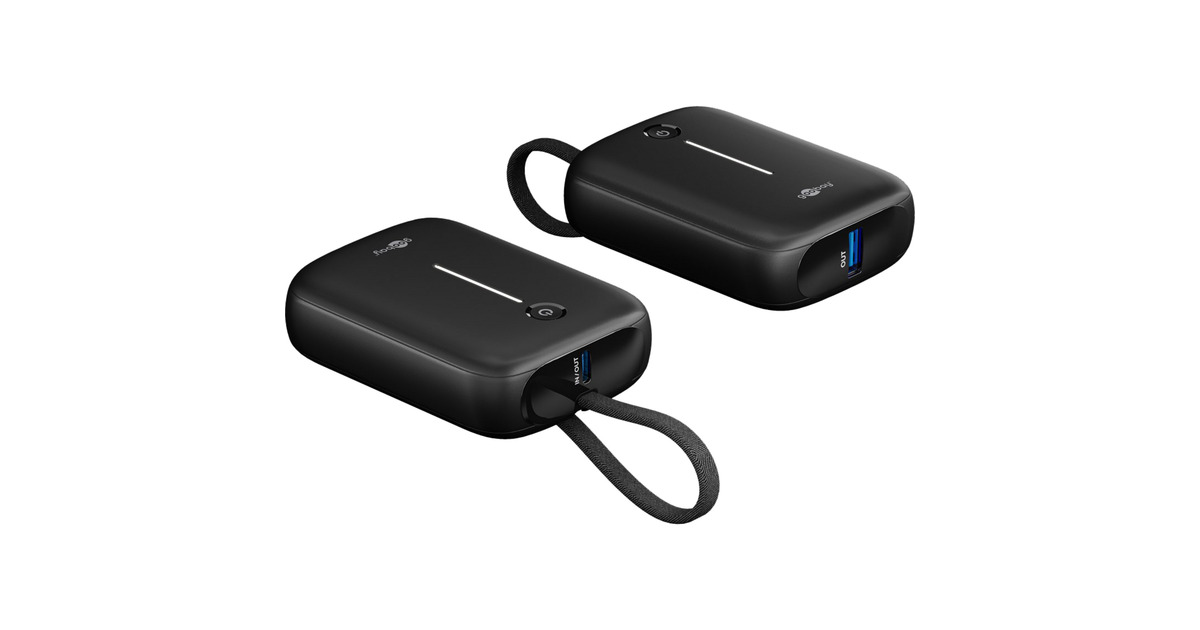 goobayPowerbank 10.000 mAh - 20W  (Zwart, USB-C PD)