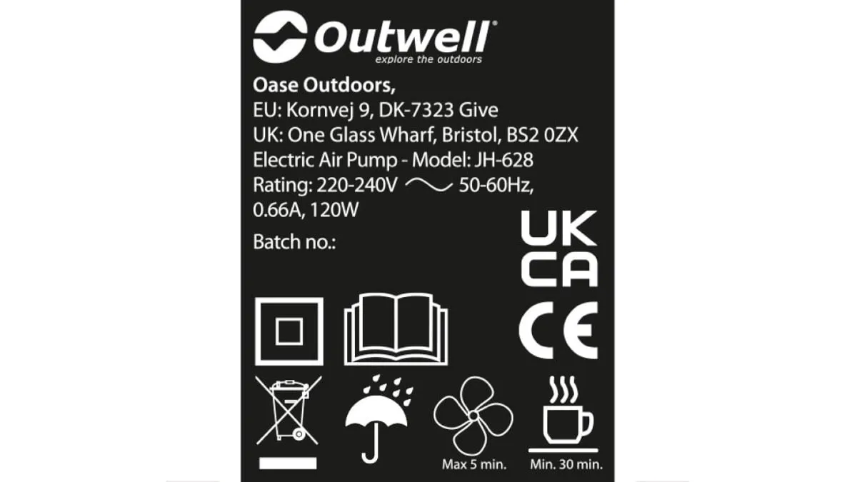Outwell Superior Double with Built-In Pump Navy Night/Grey