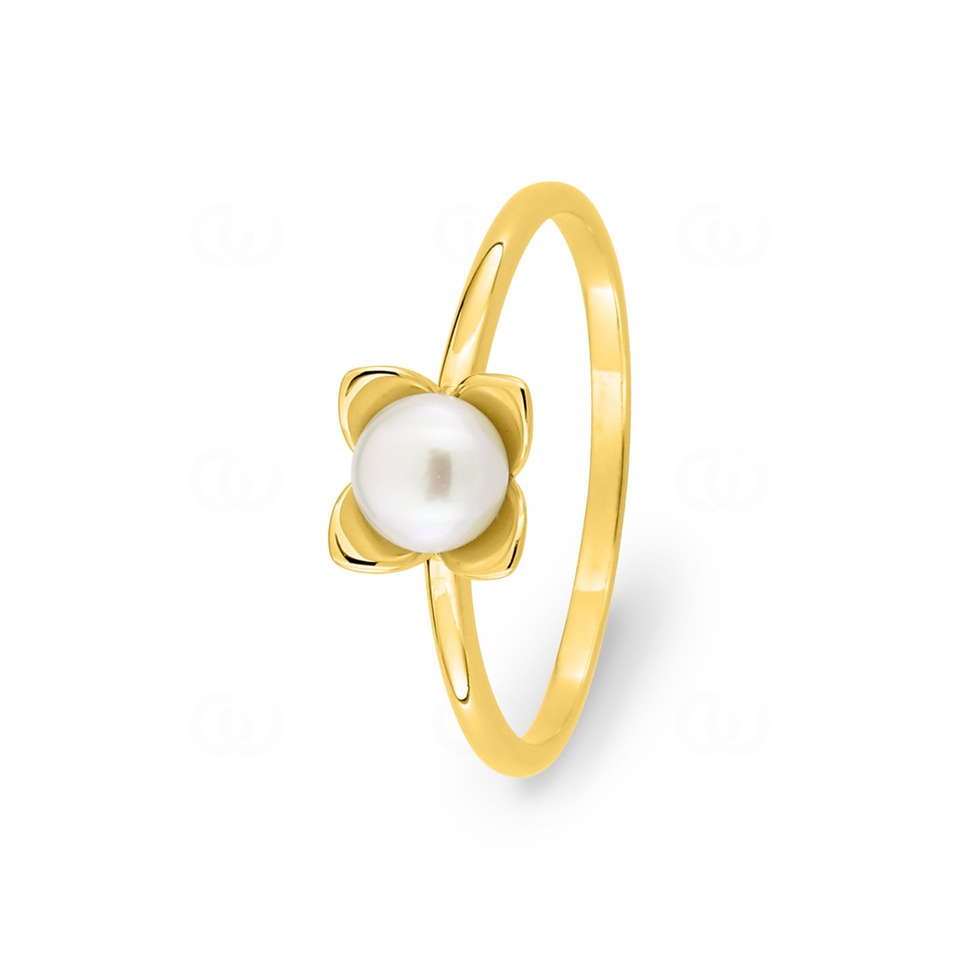 Ring 750/18 K Gelbgold mit Süsswasserzuchtperle 5.0mm