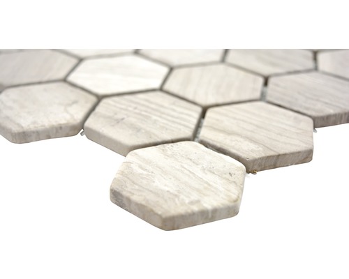 Natuursteenmozaïek MOS HXN 2012 29,8x30,5 cm grijs
