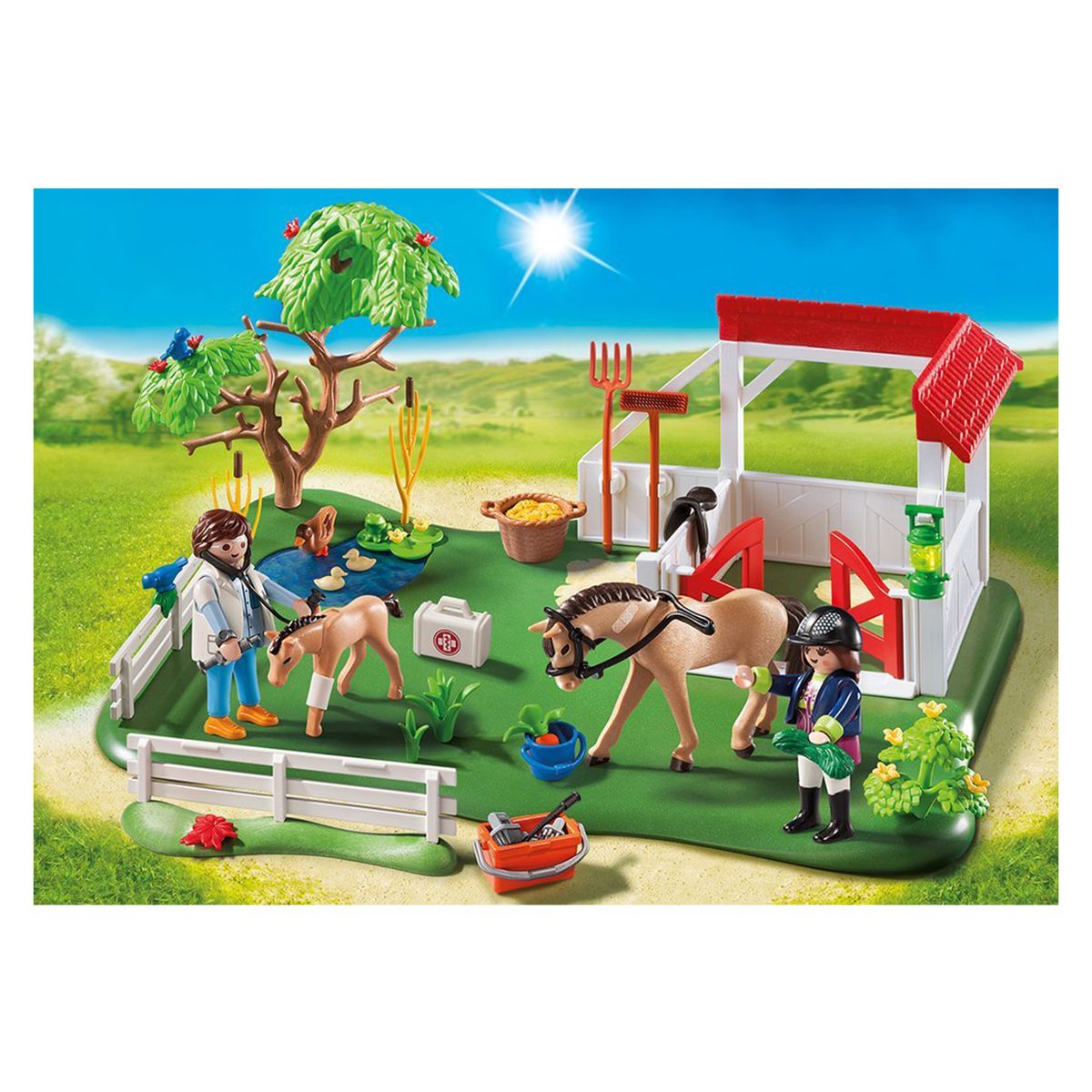 PLAYMOBIL® 6147 - Country - Spielset, Koppel mit Pferdebox