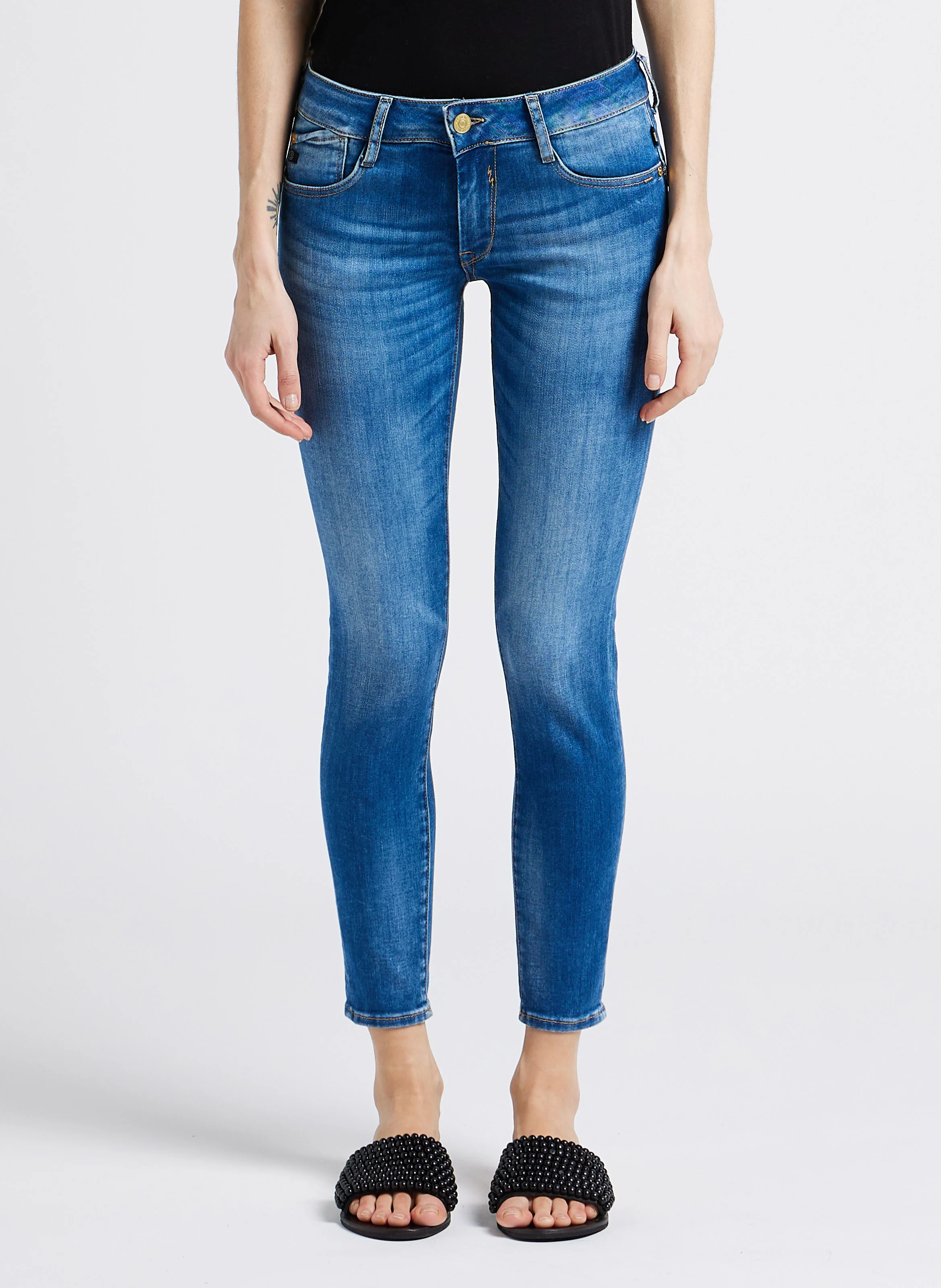 KAWI - Jean slim taille basse | Bleu