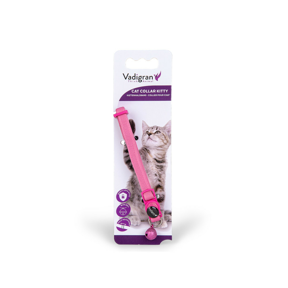 Collier chat flashy rose 20-30cm x 10mm