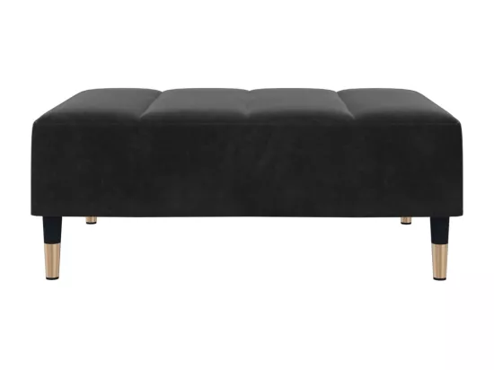 Repose-pied noir 77x55x31 cm velours