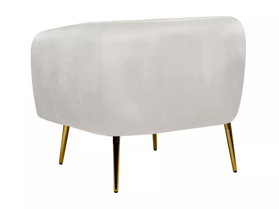 Fauteuil LACONIA Velours Gris clair