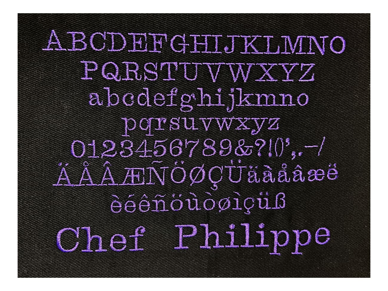 Broderie - Modèle M1 - Violet - Meilleur du Chef