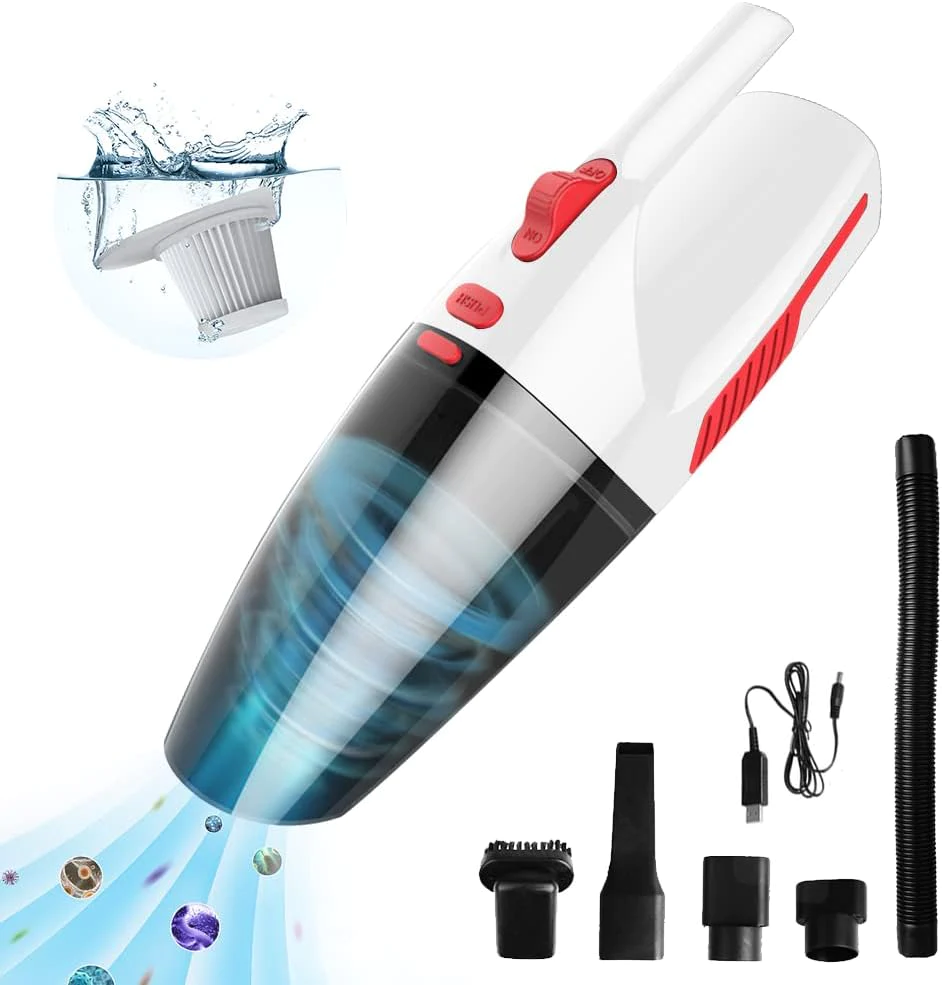 Aspirateur de table sans fil 120W rouge blanc Vendos85