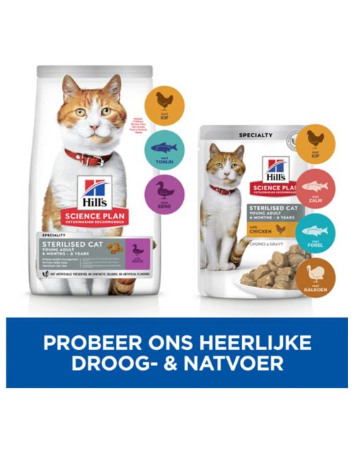 Hill's Young Adult Sterilised - Kattenvoer - Kip 15 kg