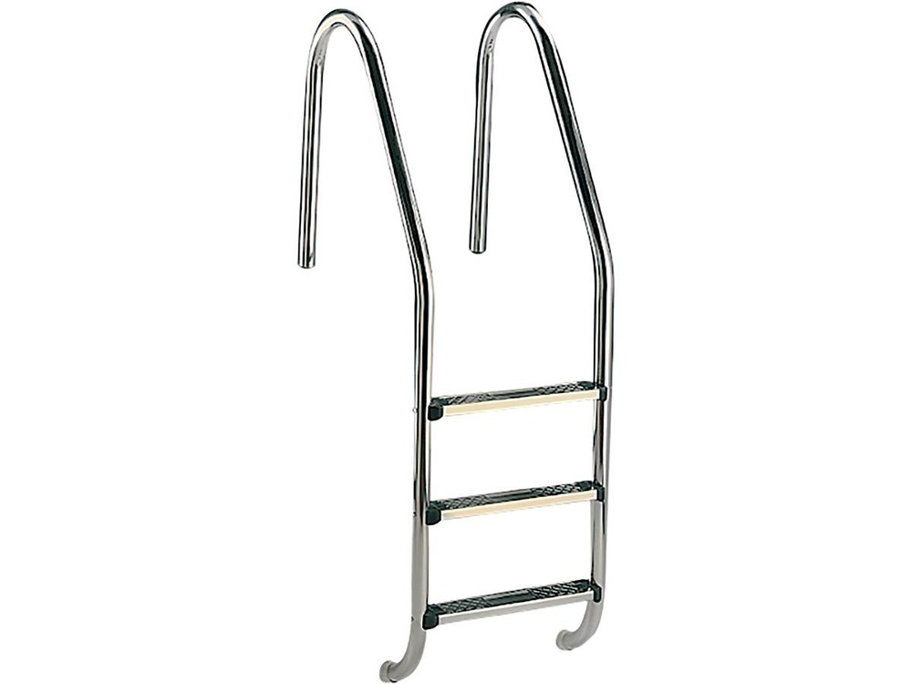 Echelle standard pour piscine - 3 marches neutres - inox