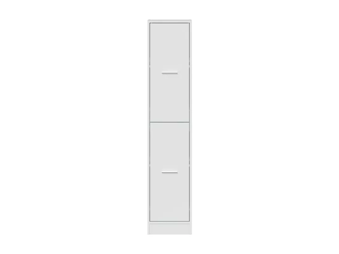 Armoire d'apothicaire blanc brillant bois d’ingénierie