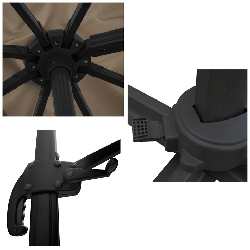 Happy Garden Parasol MOLOKAI - Bruin - Aluminium