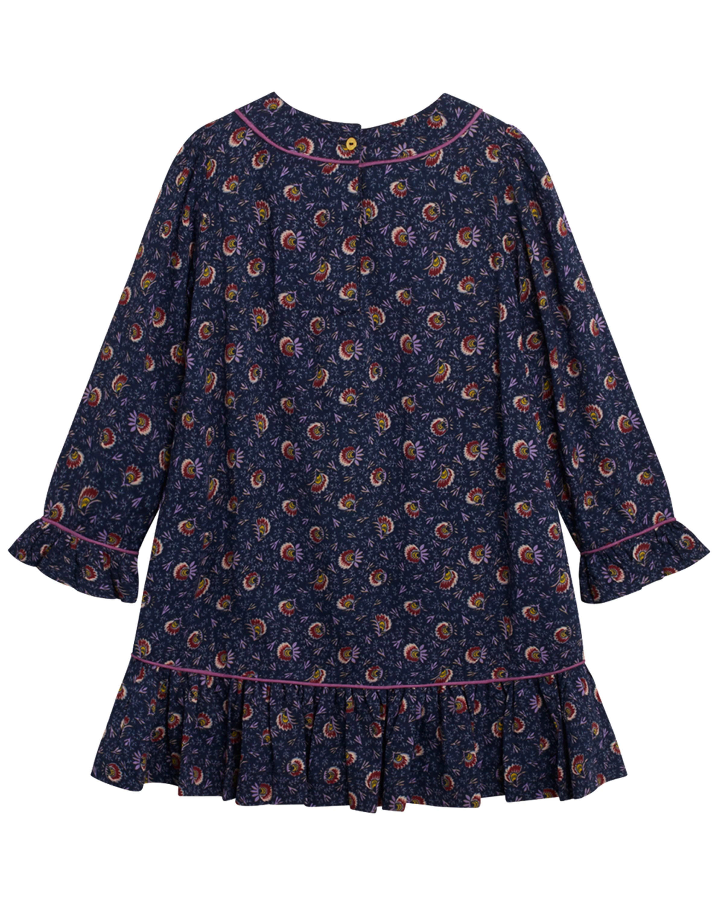 Langarm-Kleid MINI BLOSSOM geblümt in print blue