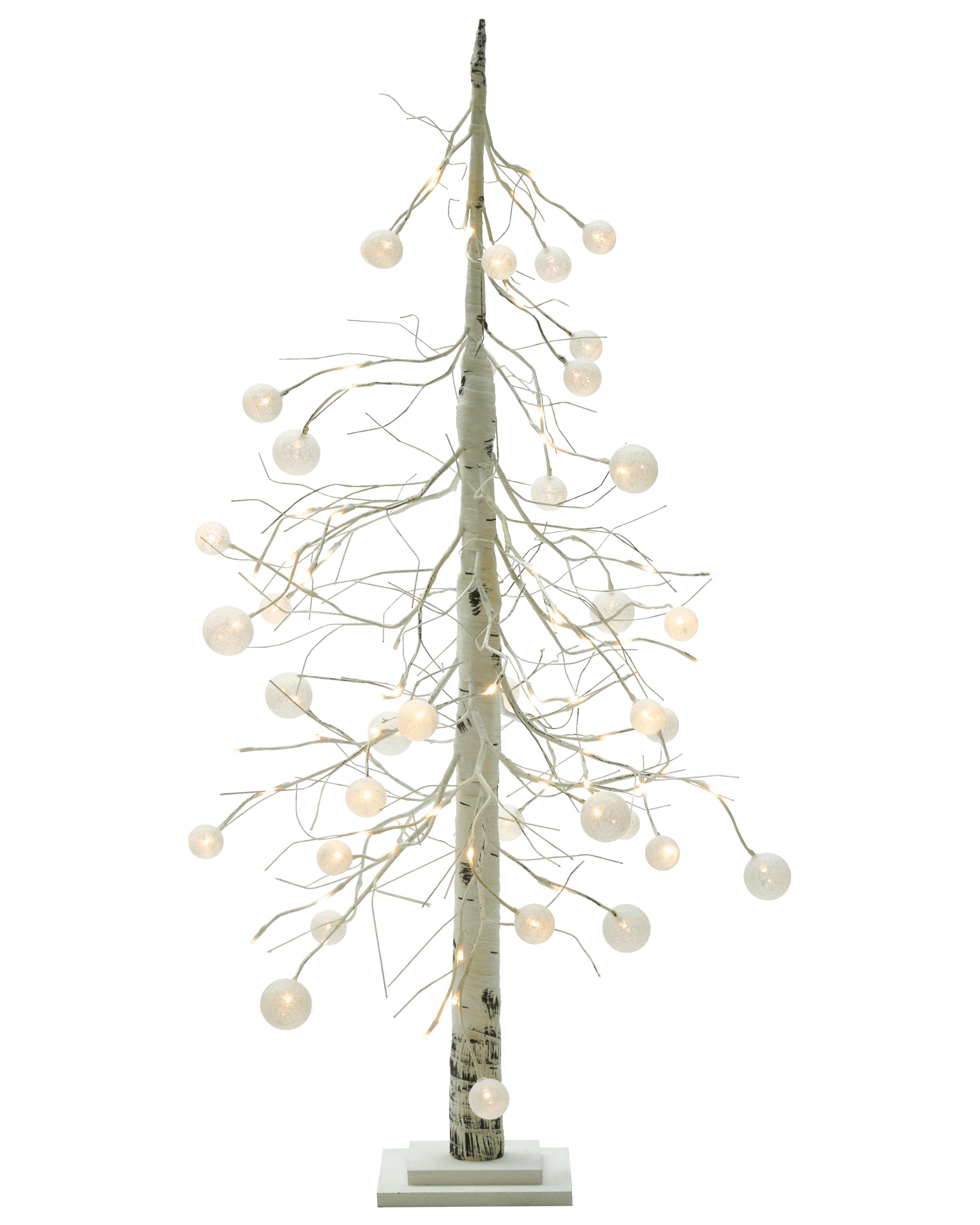Buitendecoratie LED HOLAR Kerstboom 122 cm Wit