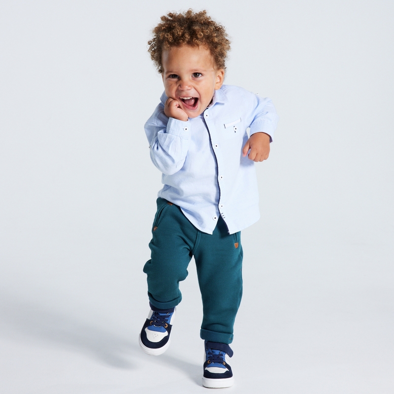 Jogpant molleton vert bébé garçon