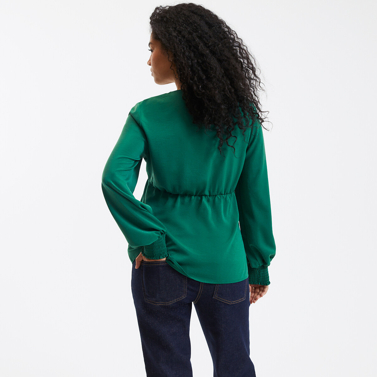 COLEÇÕES LA REDOUTE<br>Blusa de maternidade, efeito transpassado