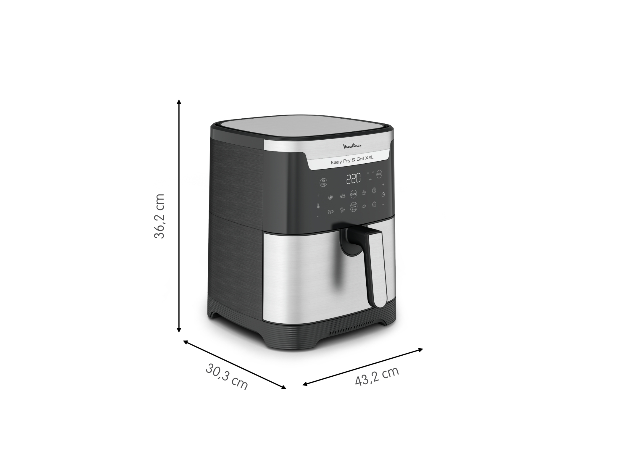 FRITADEIRA SEM ÓLEO MOULINEX EZ801D10 EASY FRY & GRILL XXL - 6.5L