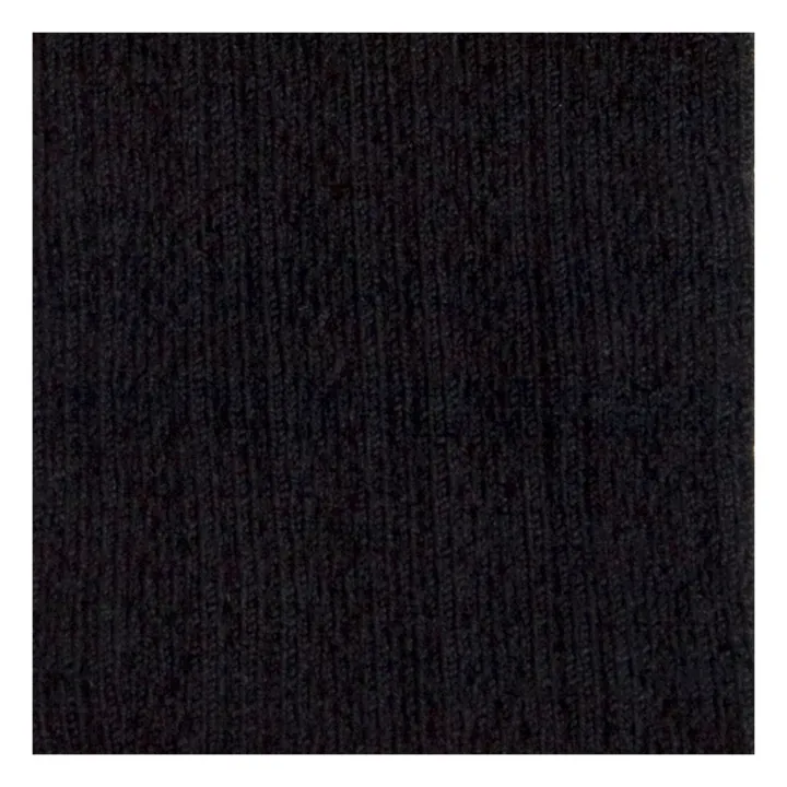 Collégien Collants en laine mérinos Angélique | Noir