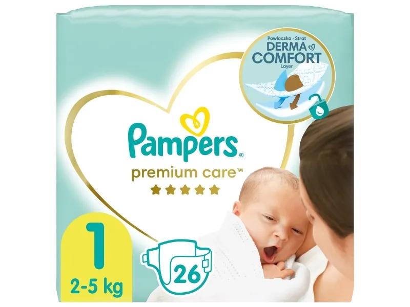 Pampers Premium Care 1-bleer, 2-5 kg, 26 stk.