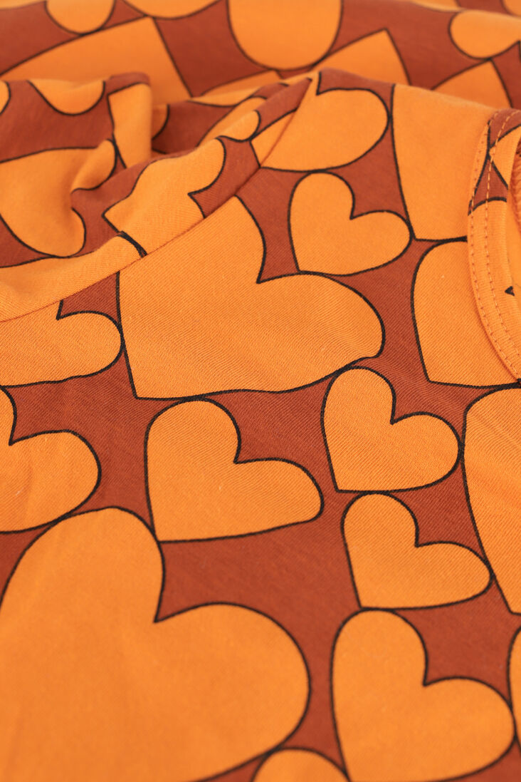 CARLIJNQ oranje carlijnq mini jurk hearts - skaterdress