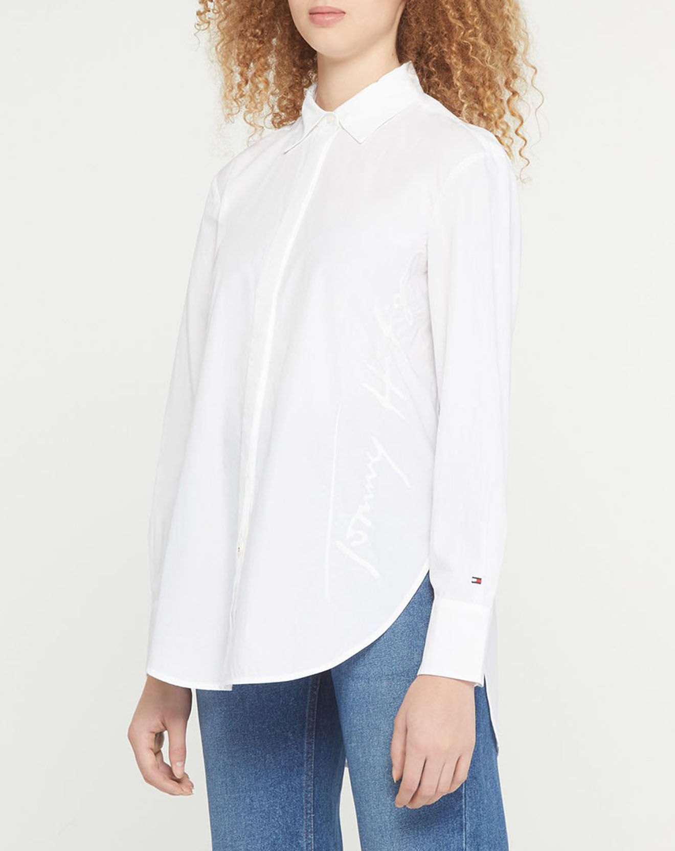 Tommy Hilfiger Chemise Regular Girlfriend blanche
