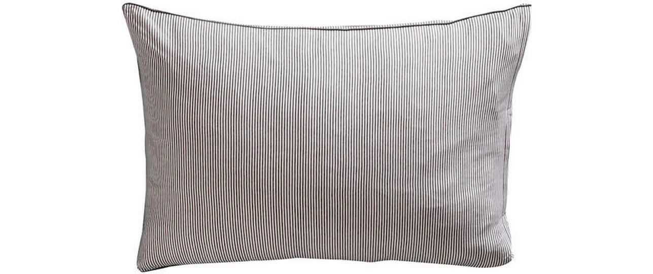 Kopfkissenbezug Jersey Streifen 50 x 70 cm, AnthrazitJersey Melange Kissenhülle