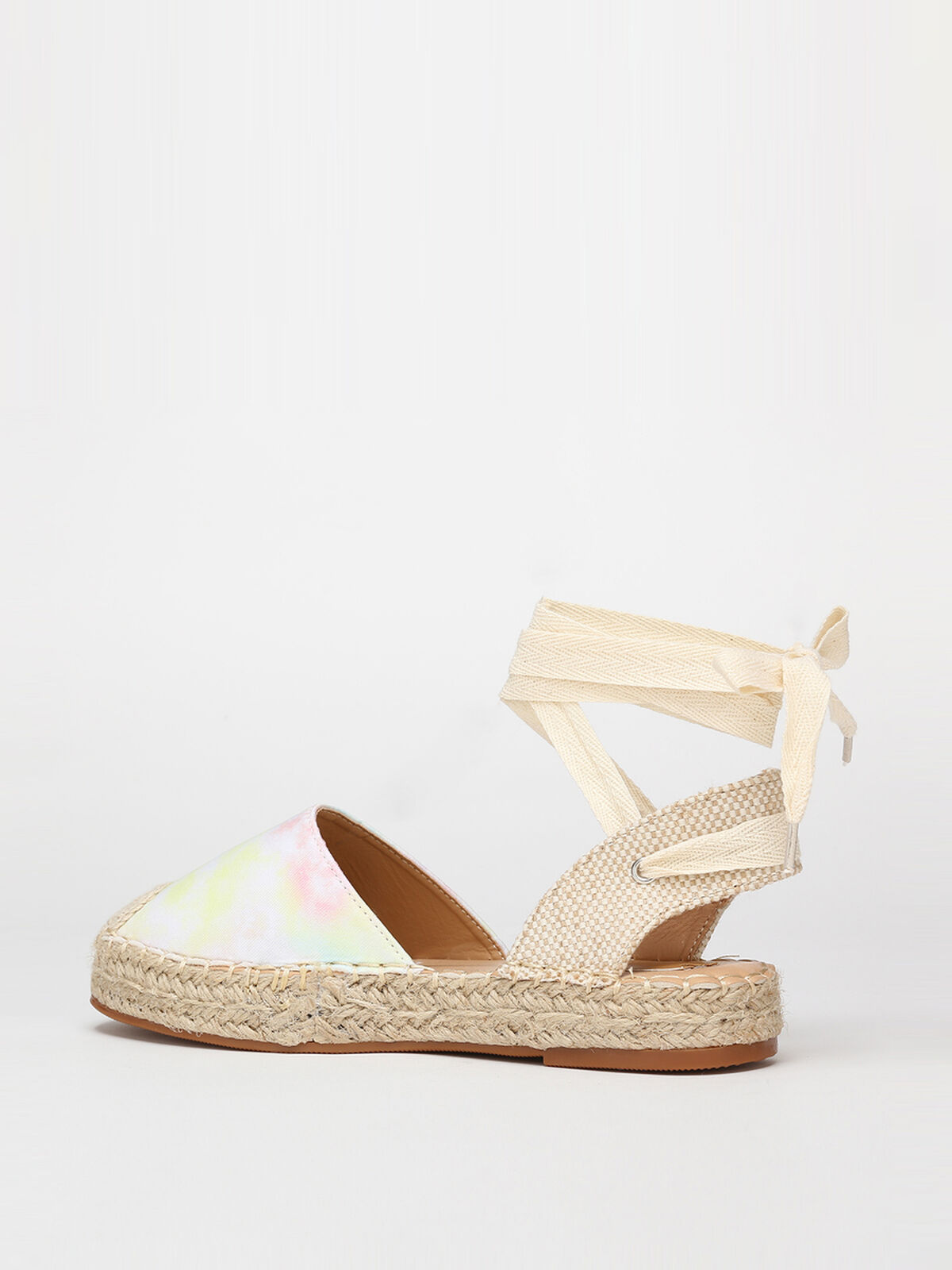 Espadrilles tie and dye à plateforme- Multicolore