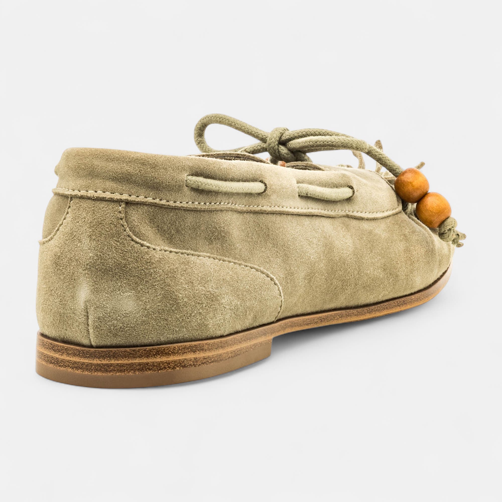 Mocassins Femme en cuir kaki