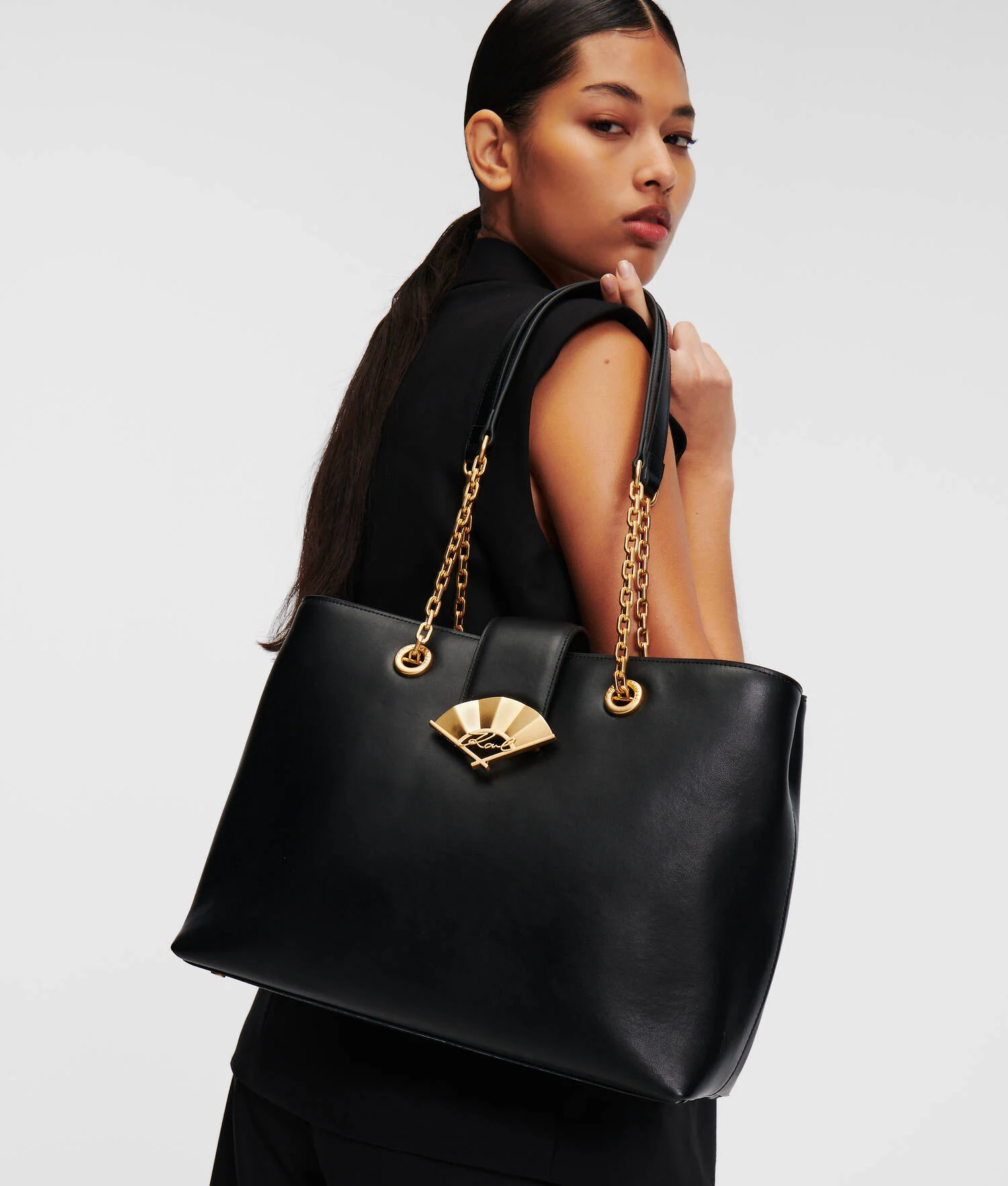 GRAND SAC CABAS ÉVENTAIL K/SIGNATURE