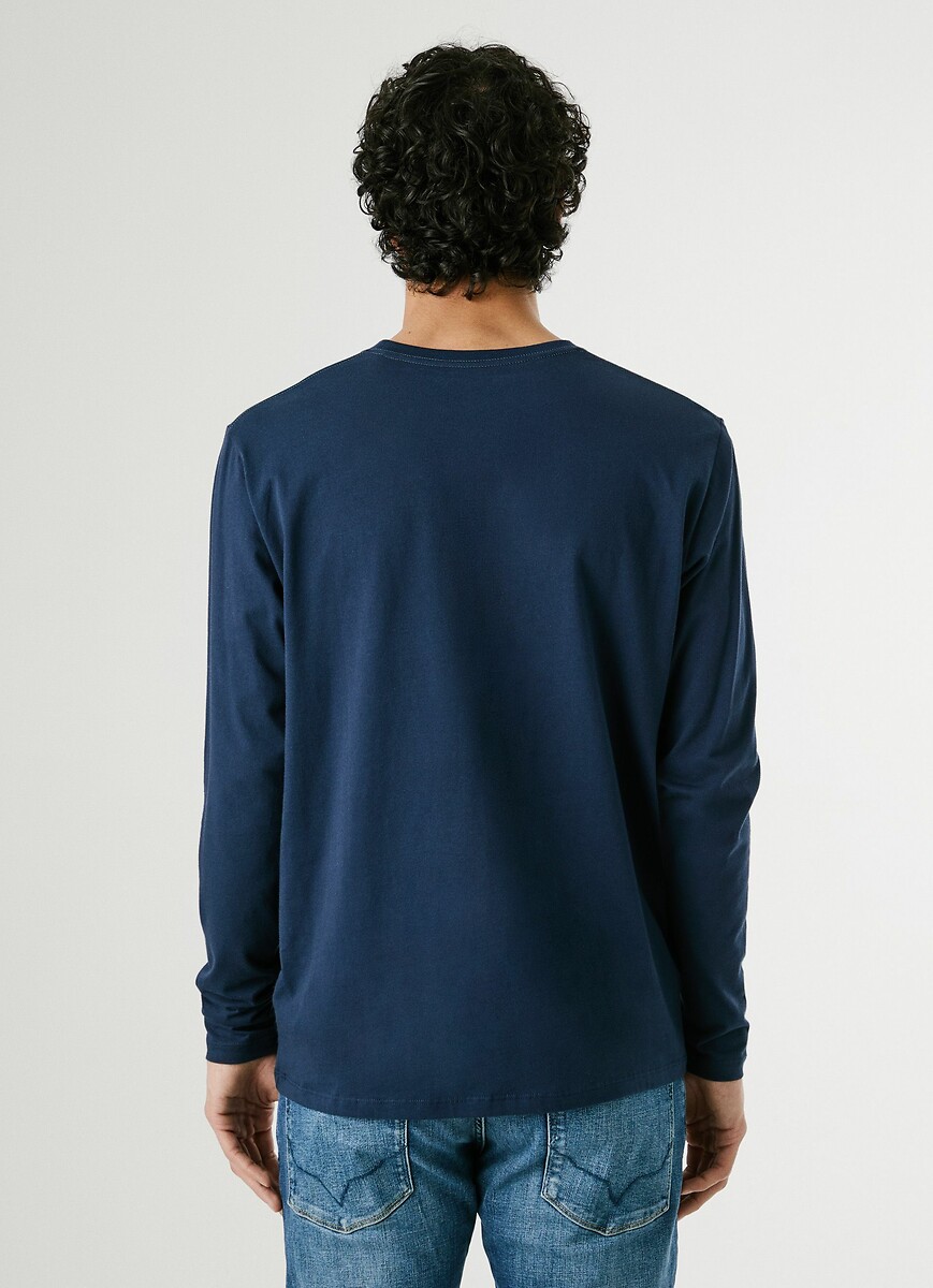 PEPE JEANS<br>Camiseta de manga comprida com gola redonda Eggo