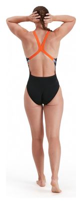 Maillot de Bain Femme End  Placem Dig Powerb Noir Orange