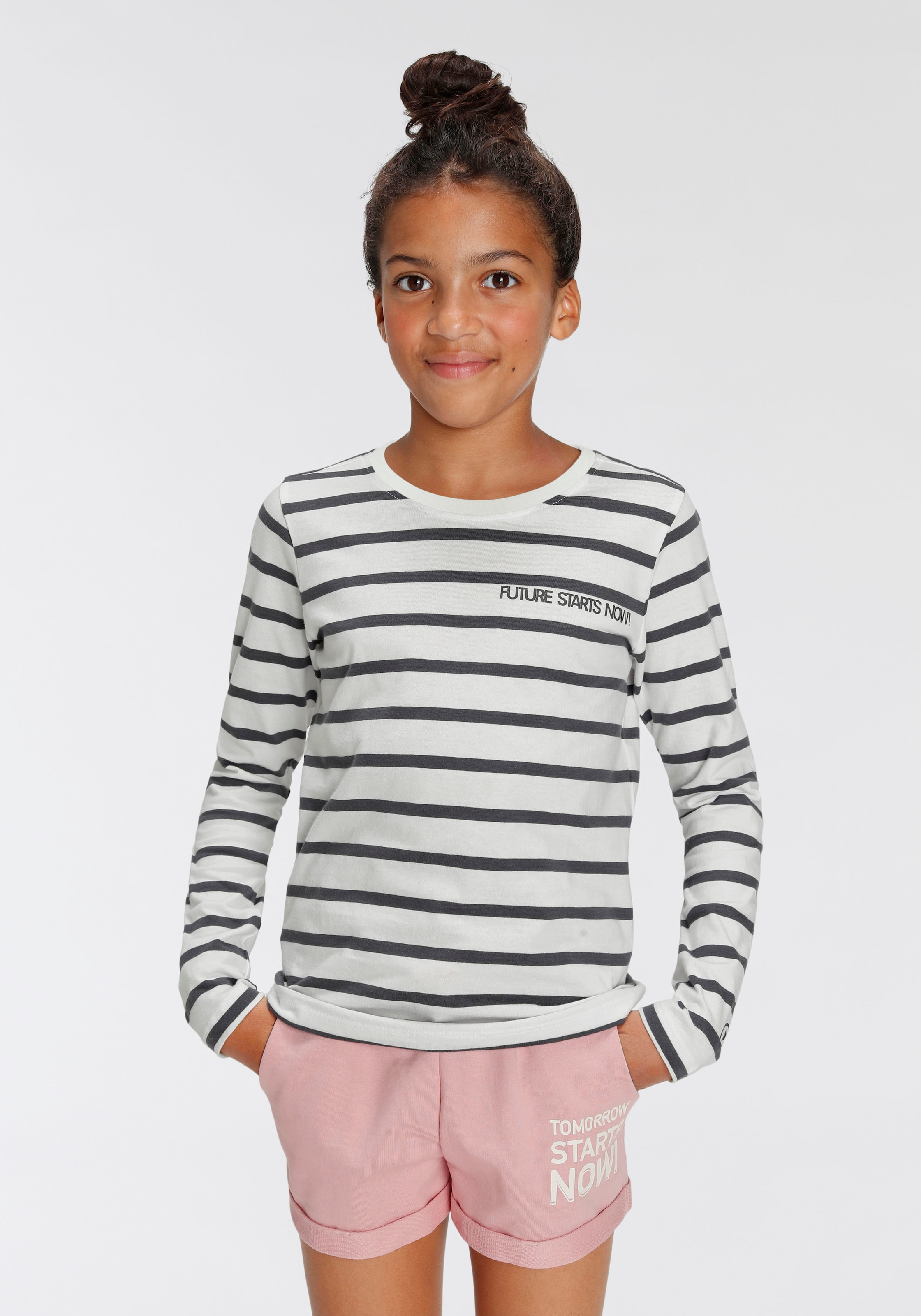 KIDSWORLD Langarmshirt »Future starts now!«, langärmlig,  Basic-Passform