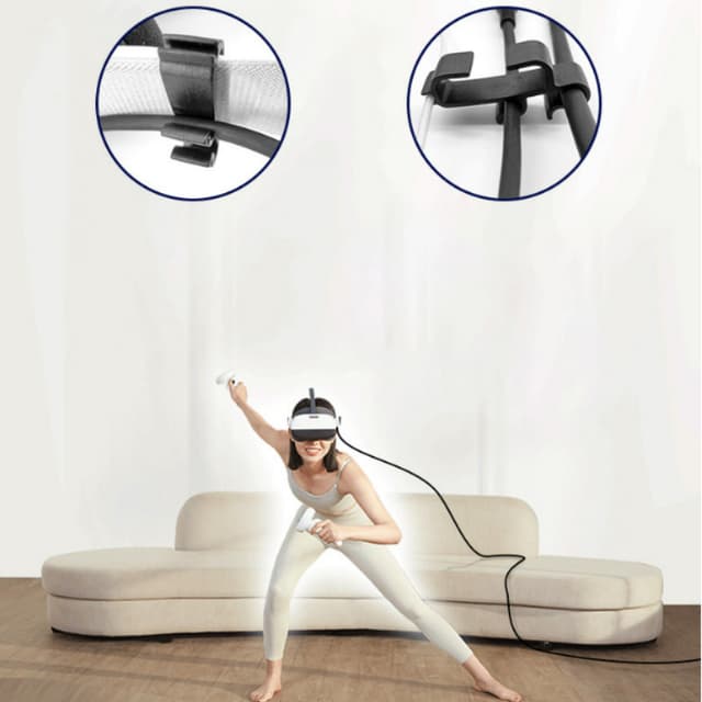 Kabelklemme kabelholder til Oculus Quest 2 Neo 3 VR Sort