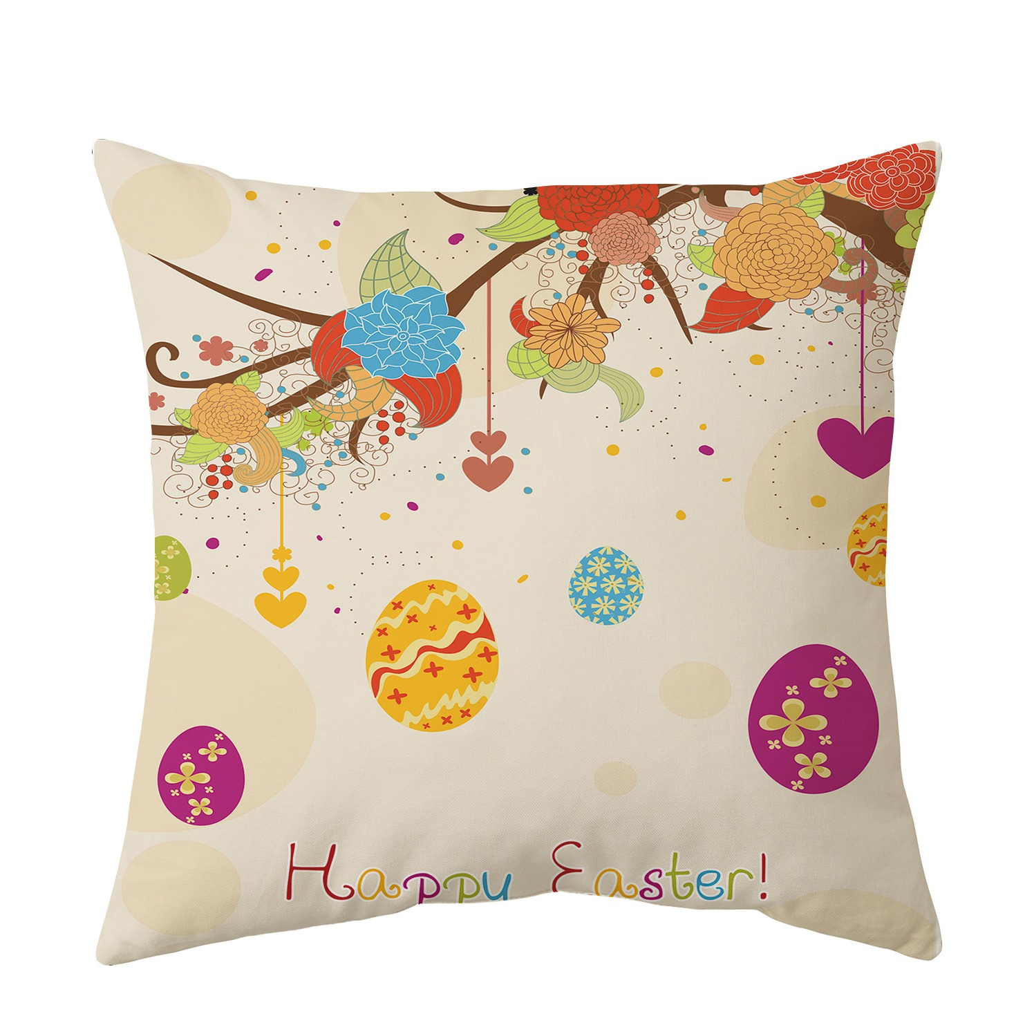(2er Set) 45x45cm Kissen Bezug Ostern Home Deko Kissenhülle - Design 5