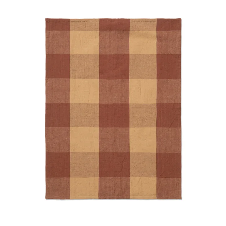 Ferm Living - Hale Geschirrtuch, peach / spice red