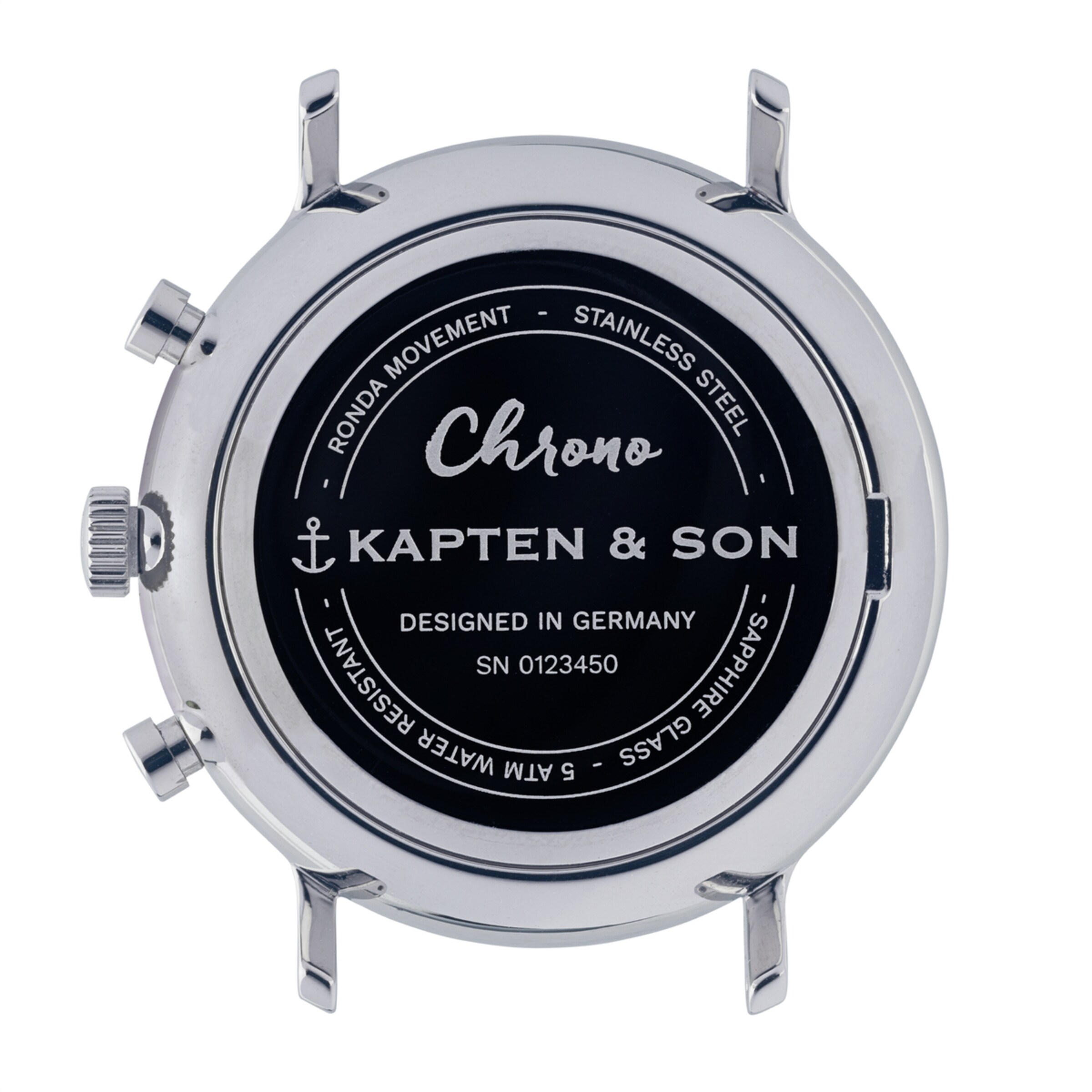 Chrono Small Silver Black Steel