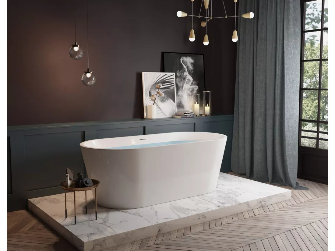 Baignoire Autoportante Rea Milano 150Cm White