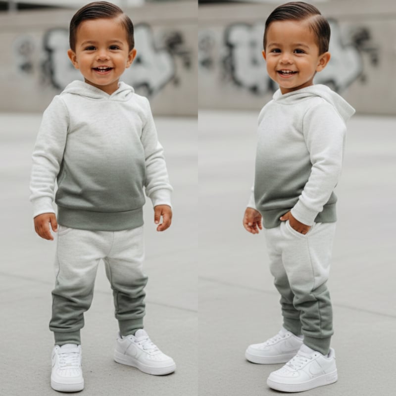 Ombre Hoodie Jogger Set - legergroen