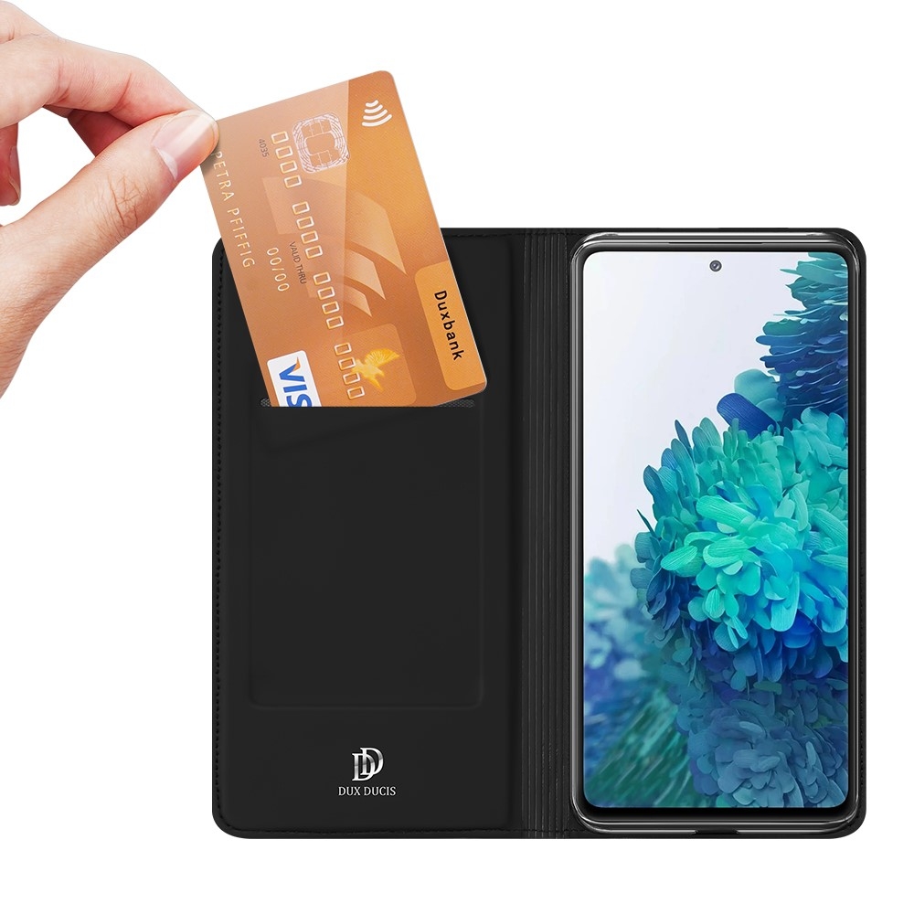 Samsung Galaxy S20 FE / S20 FE 5G Flip Wallet Cover Leder Tasche - Schwarz