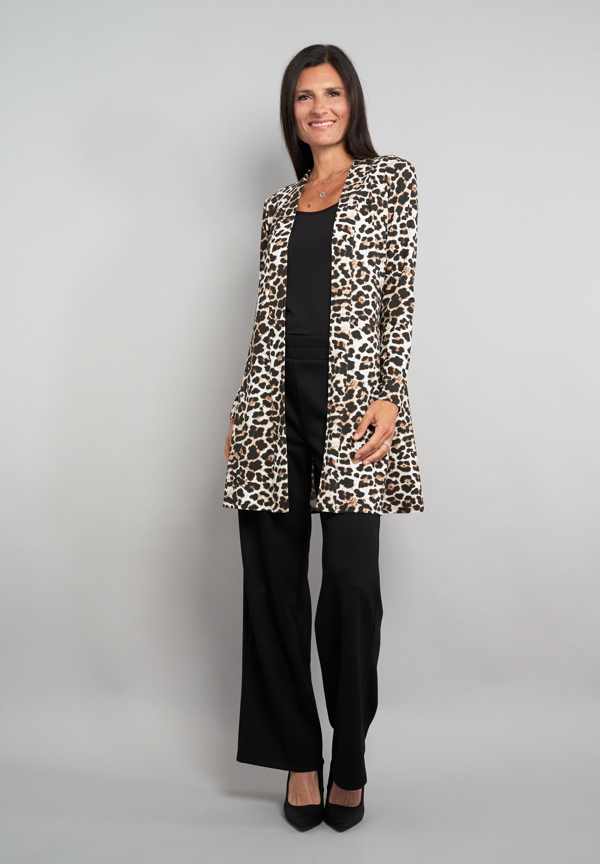Seidel Moden Shirtjacke »Exklusiv bei OTTO«, offen, ohne Verschluss und mit Animal-Print - MADE IN GERMANY