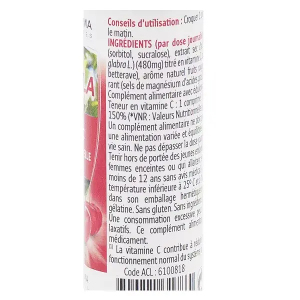 Forté Pharma Acerola Vitamina C 12 comprimidos mastigáveis