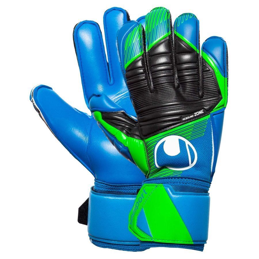 Uhlsport Gants de Gardien Aquasoft - Bleu/Vert/Blanc